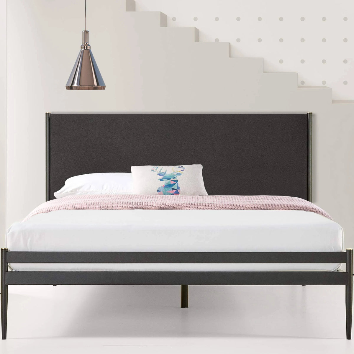 Black Twin Metal Platform Bed Frame N112