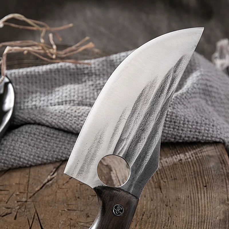 5.5 inch Full Tang High Carbon Steel Butcher Knife with Sheath W768975
