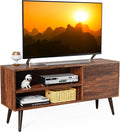Retro Wood TV Console Table with Storage X77743
