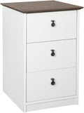 Gray Oak/White 3-Drawer Filing Cabinet I6755