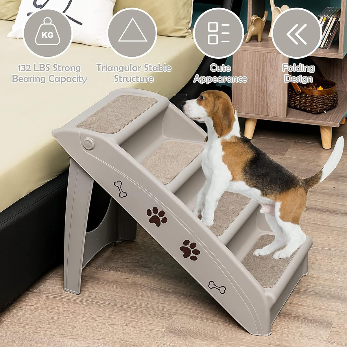 4 Step 19 High Folding Pet Steps V190