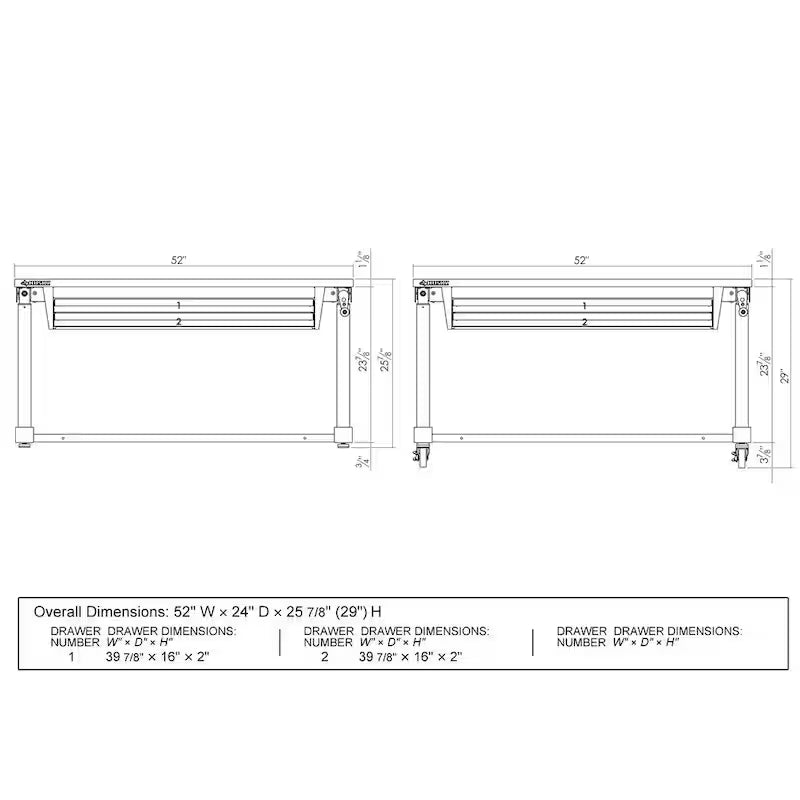 Adjustable Height Table, White G166734