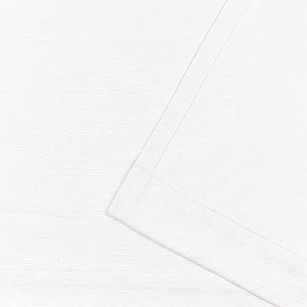 Cotton Blend Grommet Top Light Filtering Curtain Panels, 52"x96", White, Set of 2 R78154