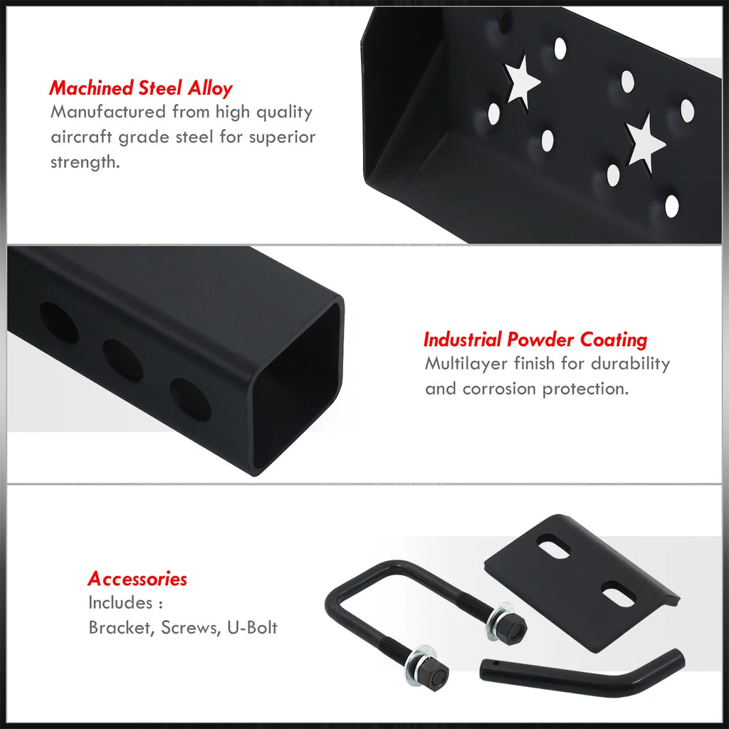 Heavy Duty Steel Exterior Tow Hitch Step Bar 2" Receiver B1078