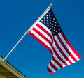 American Classic White Kit Flag Pole with Bracket and American Flag S588