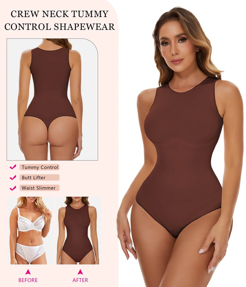 3 Packs Sleeveless Seamless Shapewear Bodysuits S55024