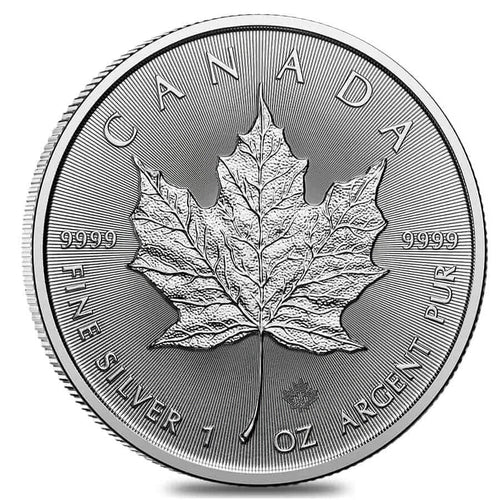 10 1 oz Canadian Silver Maple Leaf Coin A681
