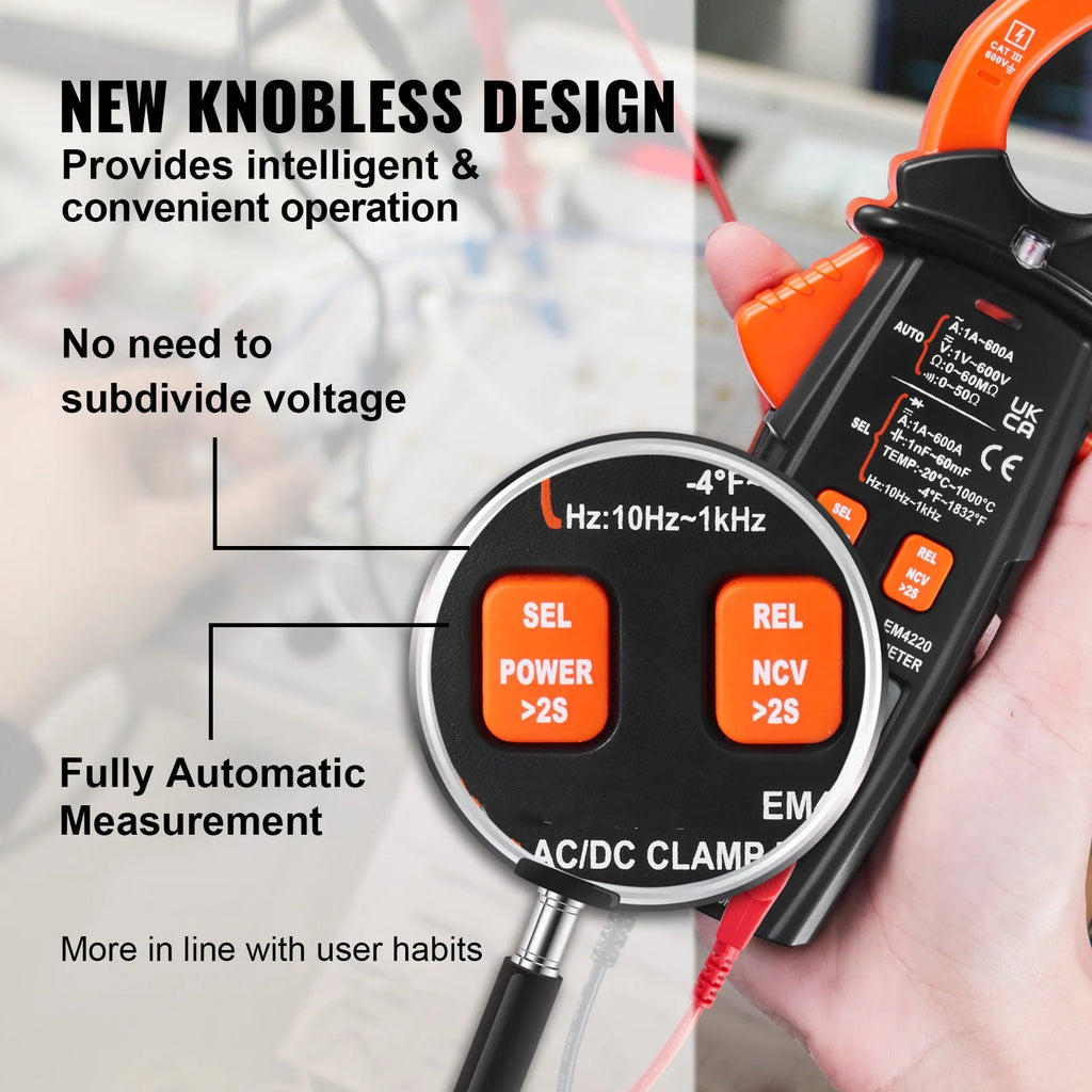 6000 Counts True RMS Digital Clamp Meter M48792