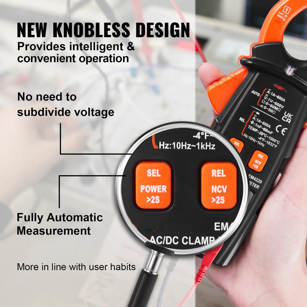 6000 Counts True RMS Digital Clamp Meter M48792