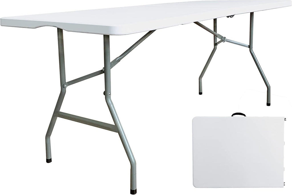 4 ft Folding Plastic Table White C28070