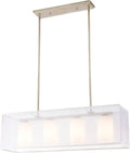 4-Light Island Light in Aged Silver with Frosted Glass K60471