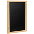 24"x18" 1-Door Oak Finish Enclosed Flannel Letterboard B557