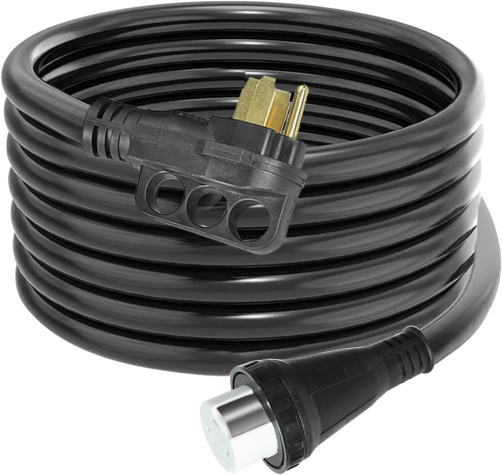 50 Amp 25 Feet RV Extension Cord Power Cord Twist Lock Connector Black S409