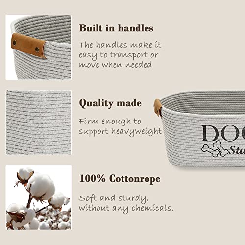 Gray Cotton Dog Toy Storage Bin P67098