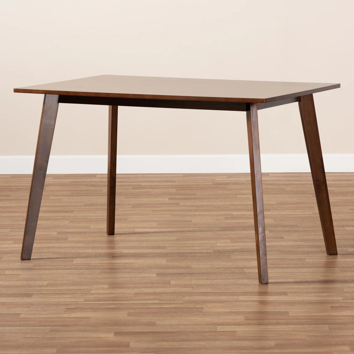 Walnut Brown Rectangular Wood Dining Table C4531