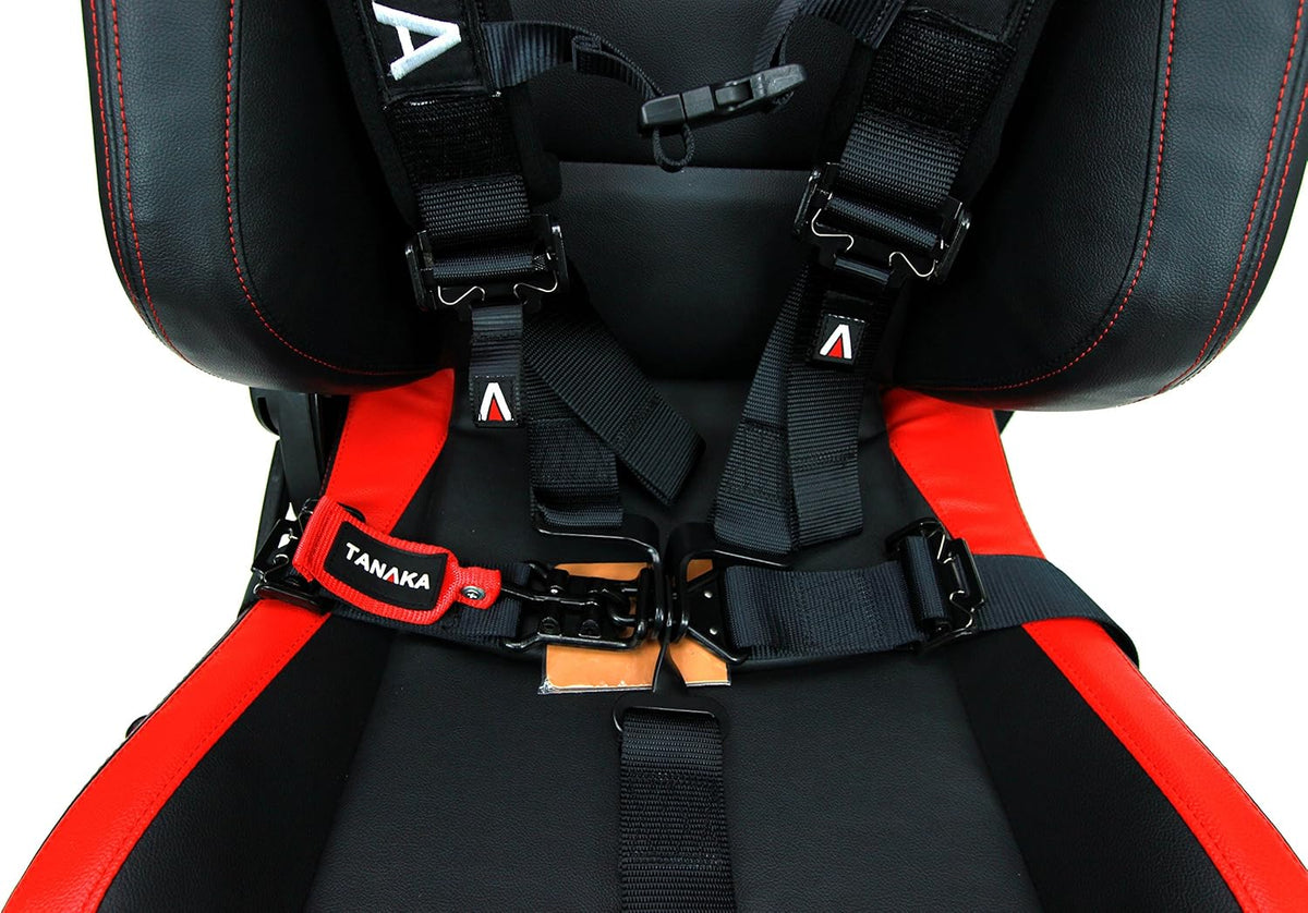 Black 5 Points Safety Harness Set with Shoulder Pads, Pack of 2 M394
