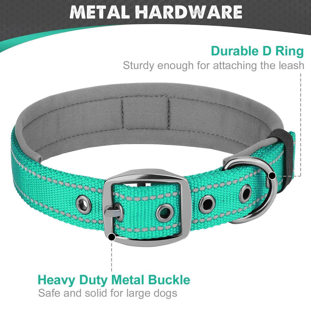 Reflective Soft Neoprene Padded Nylon Dog Collar Z2159