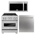 30 in. Stainless Steel Gas Range Microwave and Dishwasher Y409297