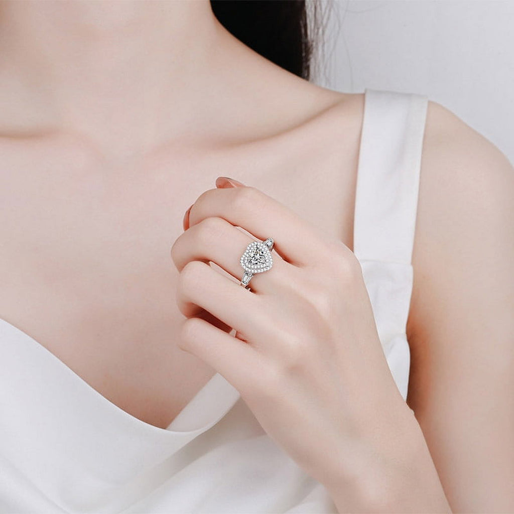 1 ct Moissanite Diamond Engagement Ring Y444367