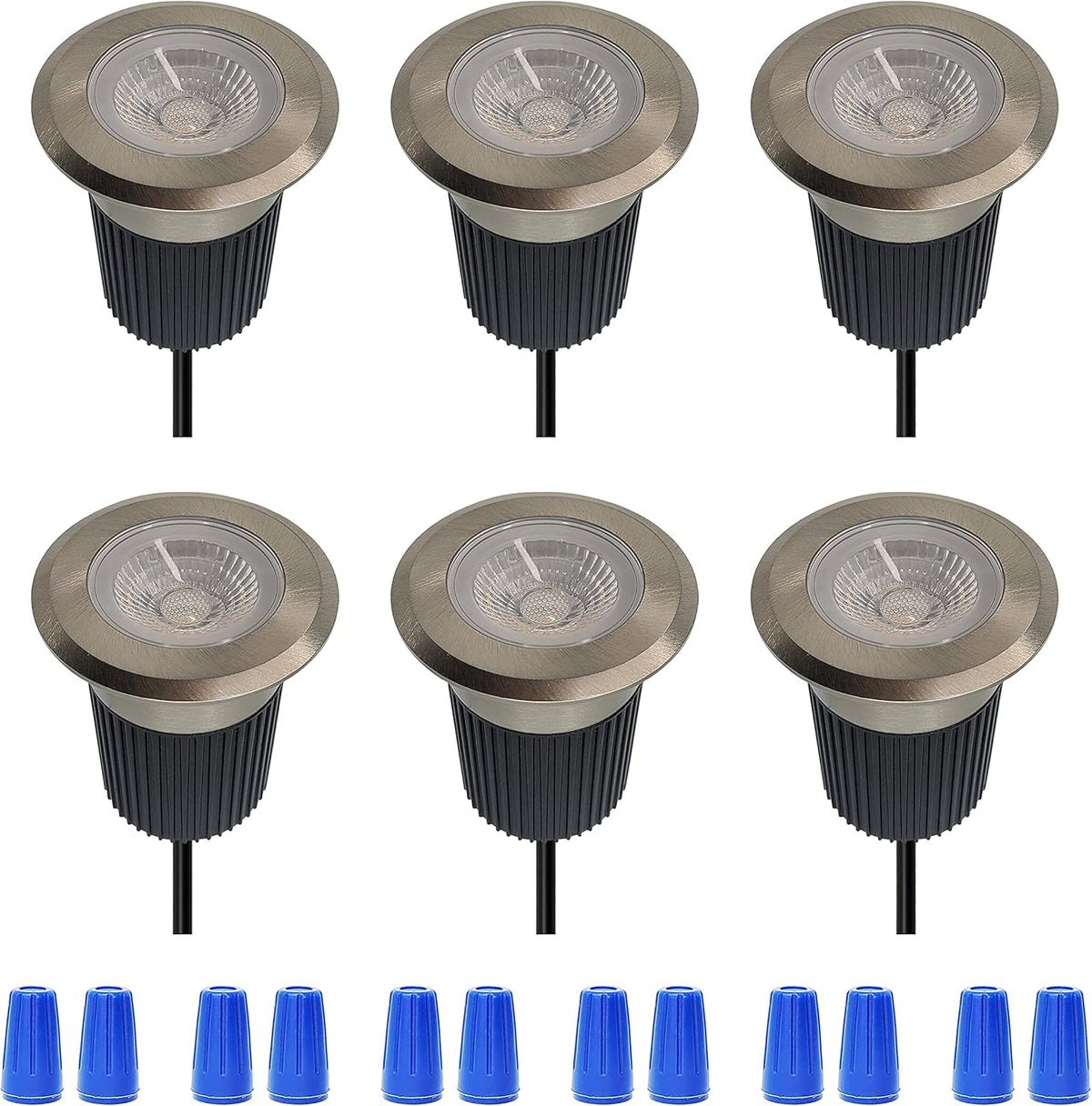 10W Low-Voltage IP67 Waterproof LED Landscape Lighting 6-Pack Q2471