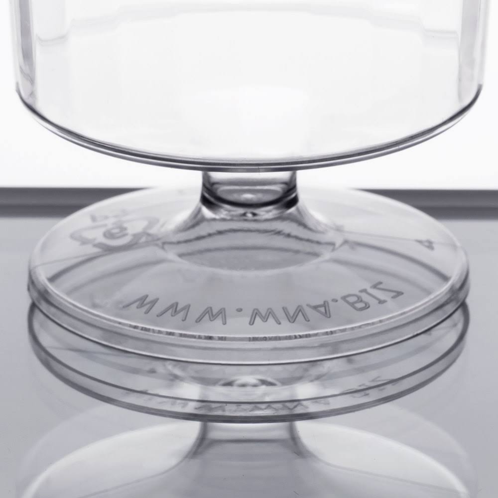 2 oz. Clear Plastic Pedestal Wine Cup J740182