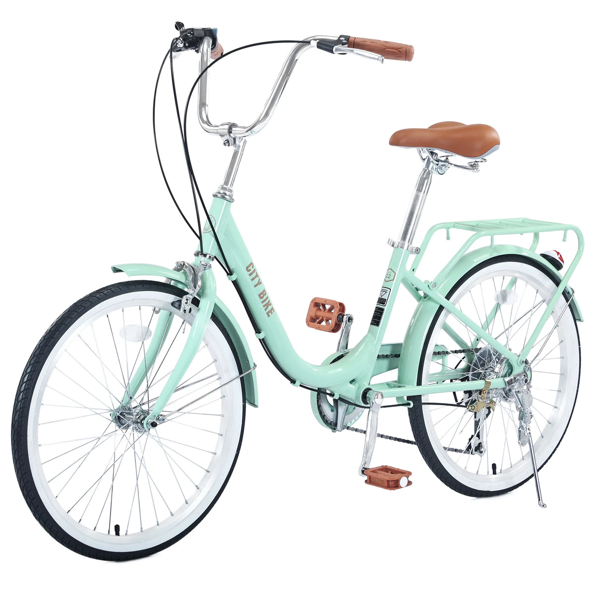 22" Aluminum Alloy 7 Speed Green Bicycle H92175