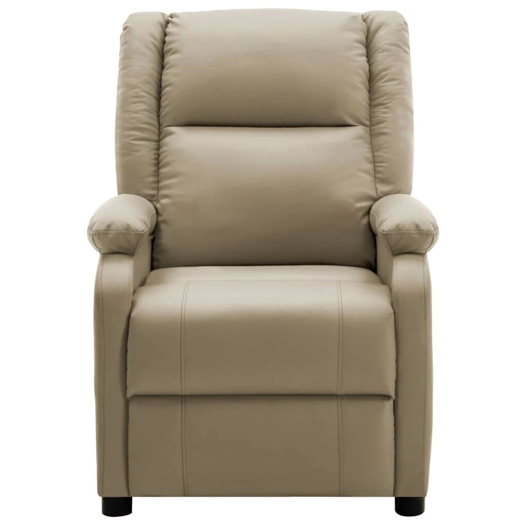 Electric Massage Recliner Cappuccino Faux Leather S356008
