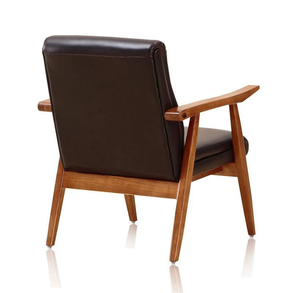 Black Faux Leather Accent Chair D166