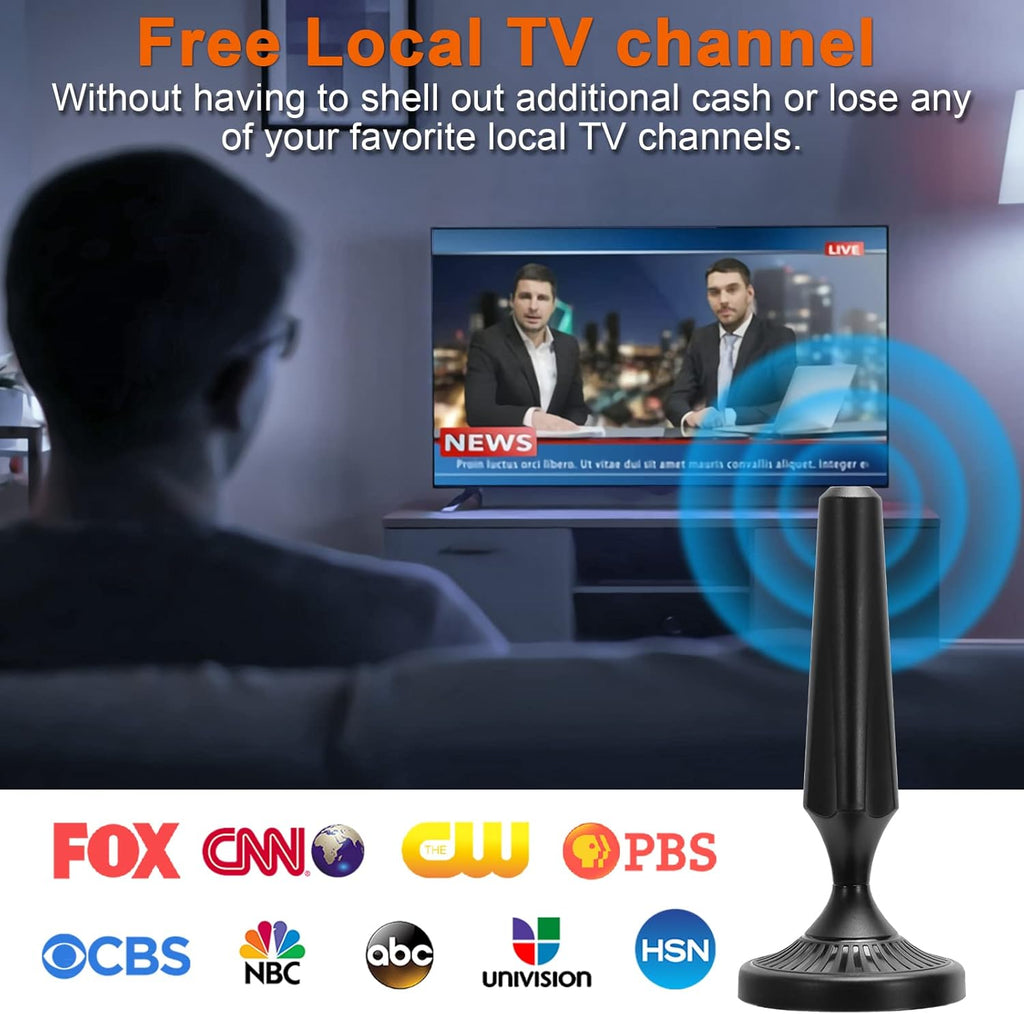 Indoor Amplified HDTV Antenna 300 Miles 4K 1080P with Coax Cable Pack of 2 H4671