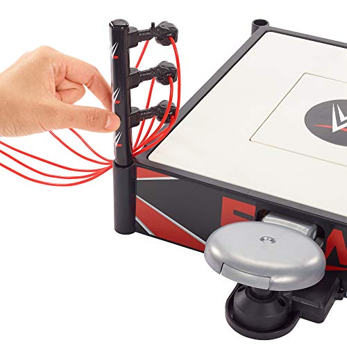 WWE Wrekkin' Kickout Ring Playset with Launcher, Crane, Championship, 13-inch x 20-inch H4424