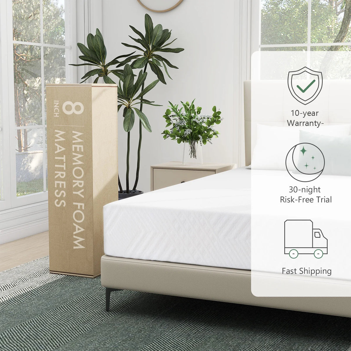 8 Cool Gel Memory Foam Mattress V725