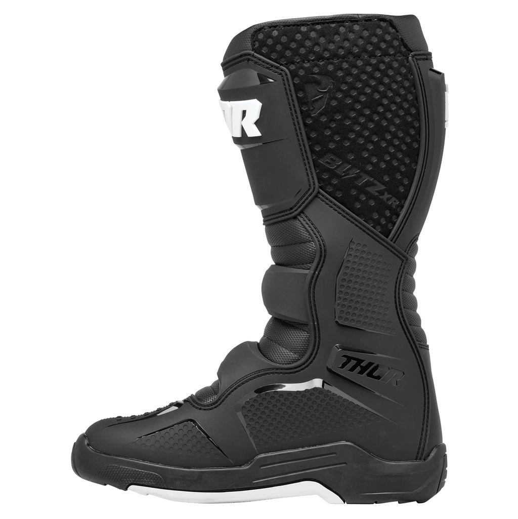 Black/White Motocross Offroad Riding Boots X9274