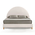 Queen Boucle Arched Headboard Platform Bed K861