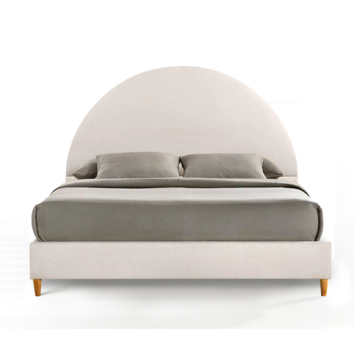 Queen Boucle Arched Headboard Platform Bed K861