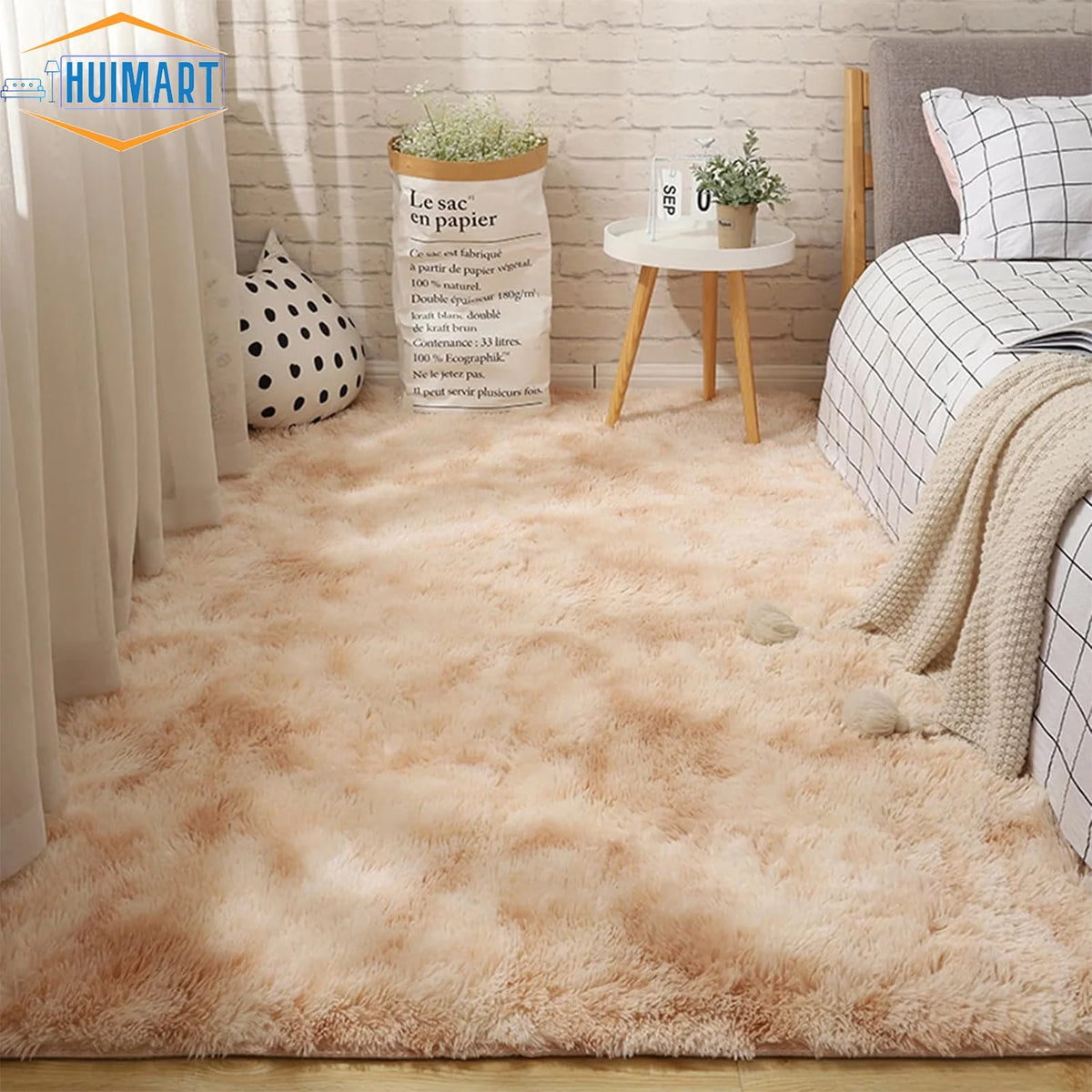 5 x 7 ft Charcoal Gray Shaggy Area Rug S97624