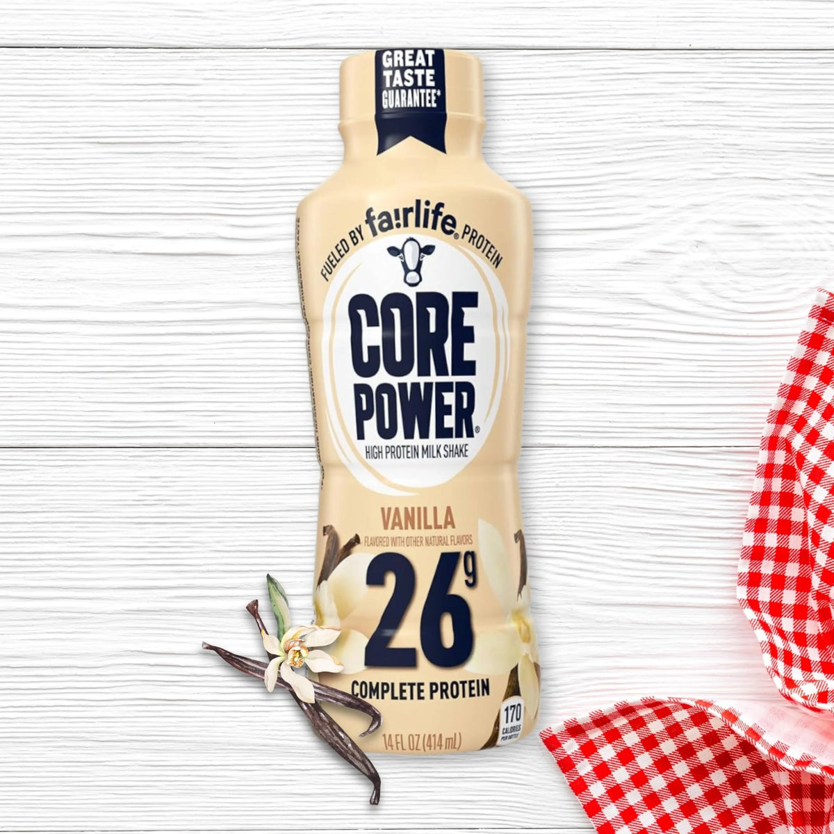 26g Protein Milk Shakes Vanilla 14 Fl Oz Pack of 12 Y8850