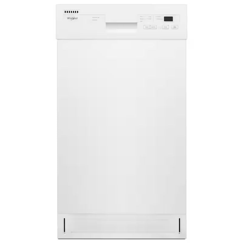 White Front Control Dishwasher with Stainless Steel Tub V451