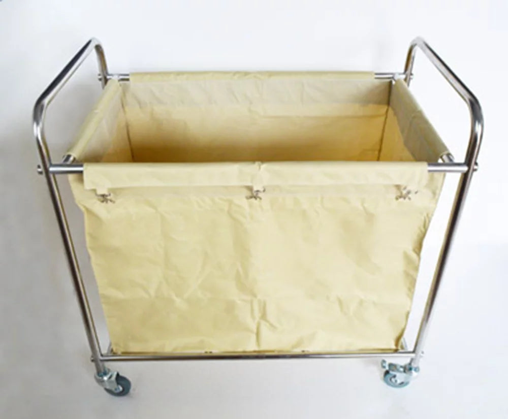 Laundry Sorter Cart with Removable Baskets Stainless Steel Frame Rolling Casters W30855