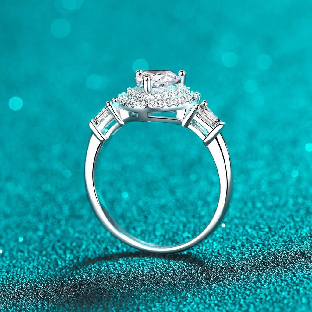 1 ct Moissanite Diamond Engagement Ring Y444367