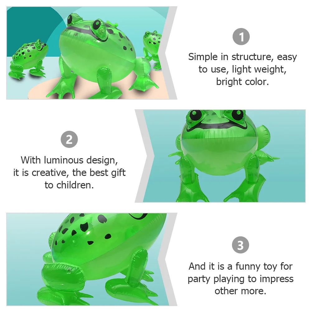 Luminous Inflatable Frog Toys Party Decor Funny Blow Up Toy I18252