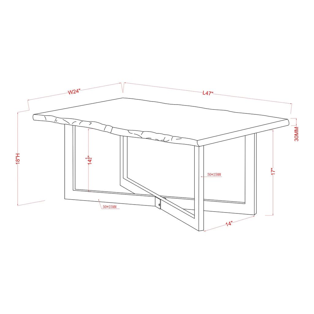 Oak 2-Piece Coffee Table Set B64718