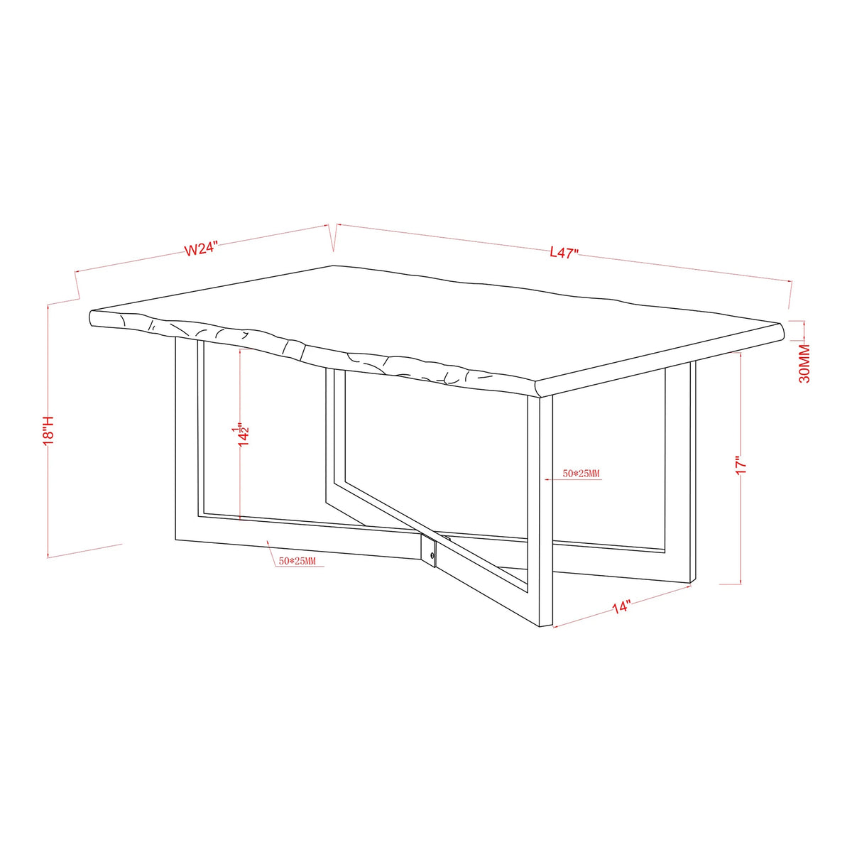 Oak 2-Piece Coffee Table Set B64718