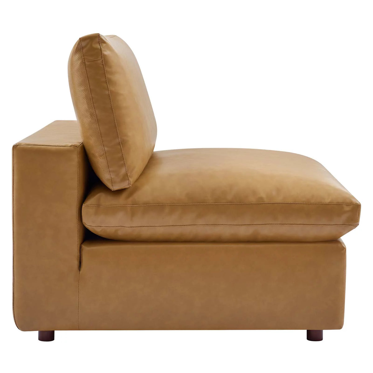 Tan Vegan Leather 4-Piece Sectional Sofa X1469