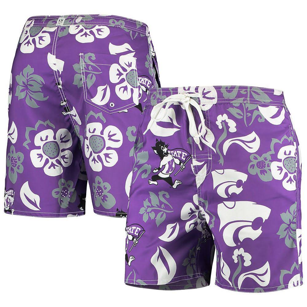 Purple Floral Volley Swim Trunks L12170