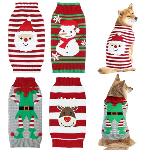 4 Pack Dog Christmas Sweater D72937