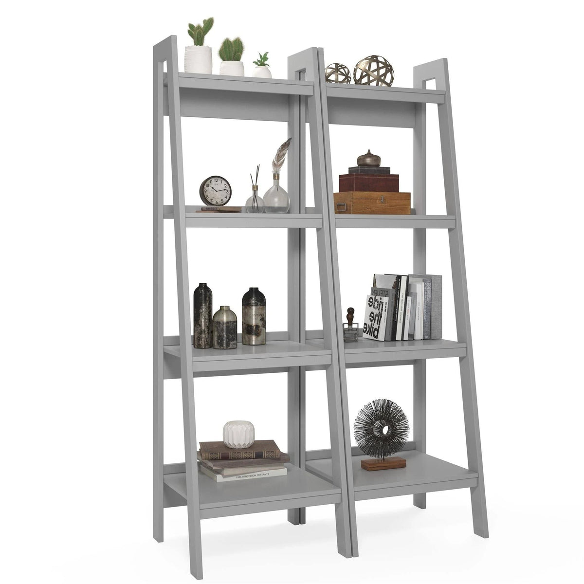 4-Shelf Ladder Bookcase Set of 2 H66270