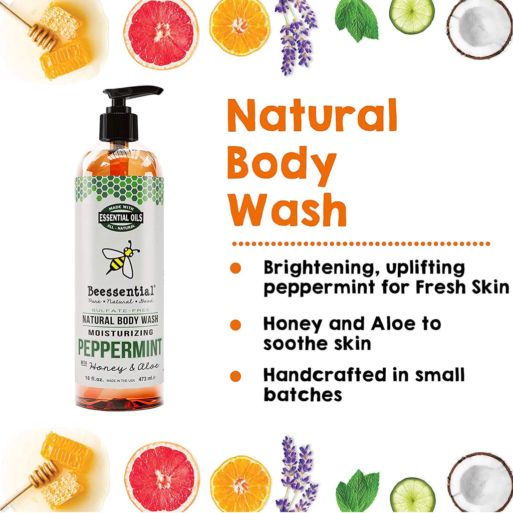 Peppermint Sulfate-Free Body Wash 16 oz J30757