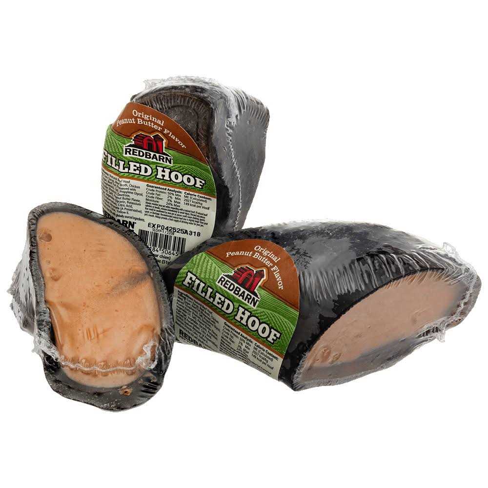 Peanut Butter Filled Hoof Dog Treat U2253