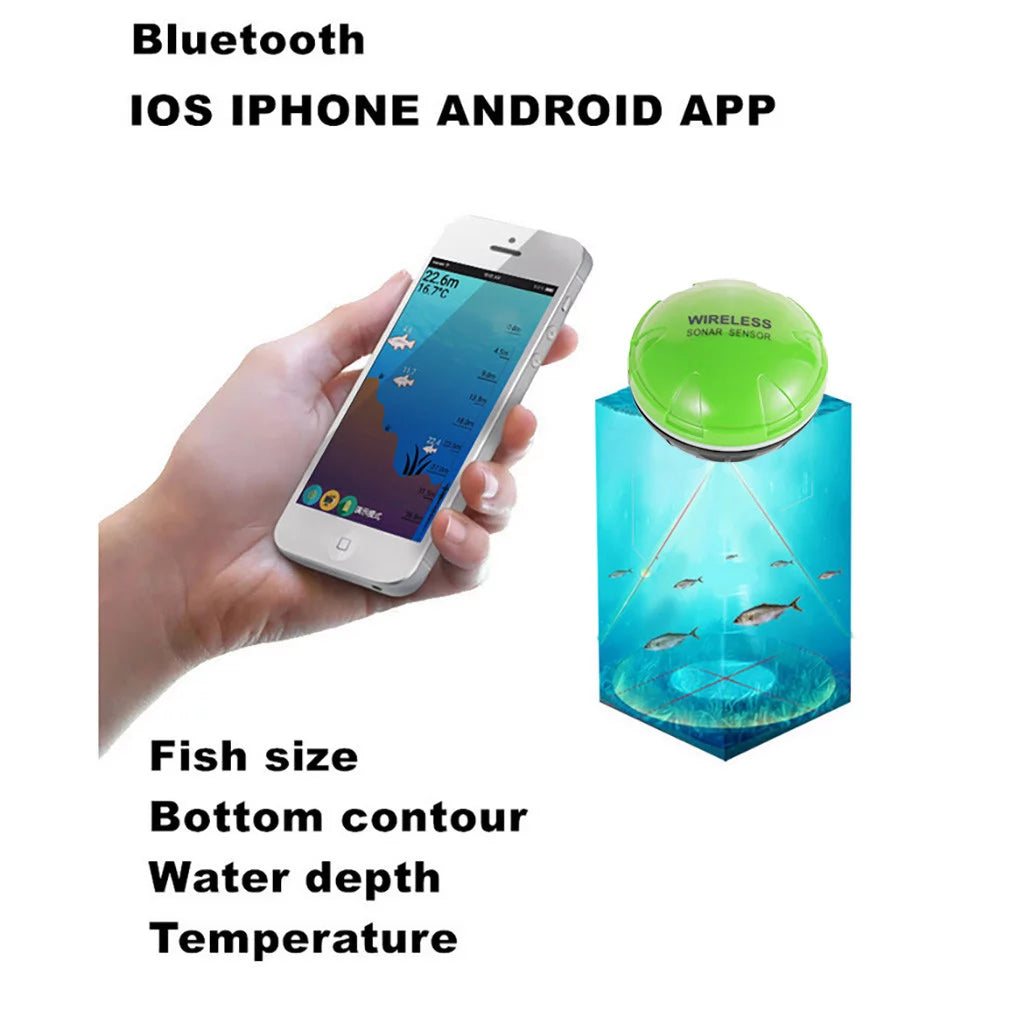 Portable Wireless Bluetooth Fish Finder Sonar Depth Finder F7939