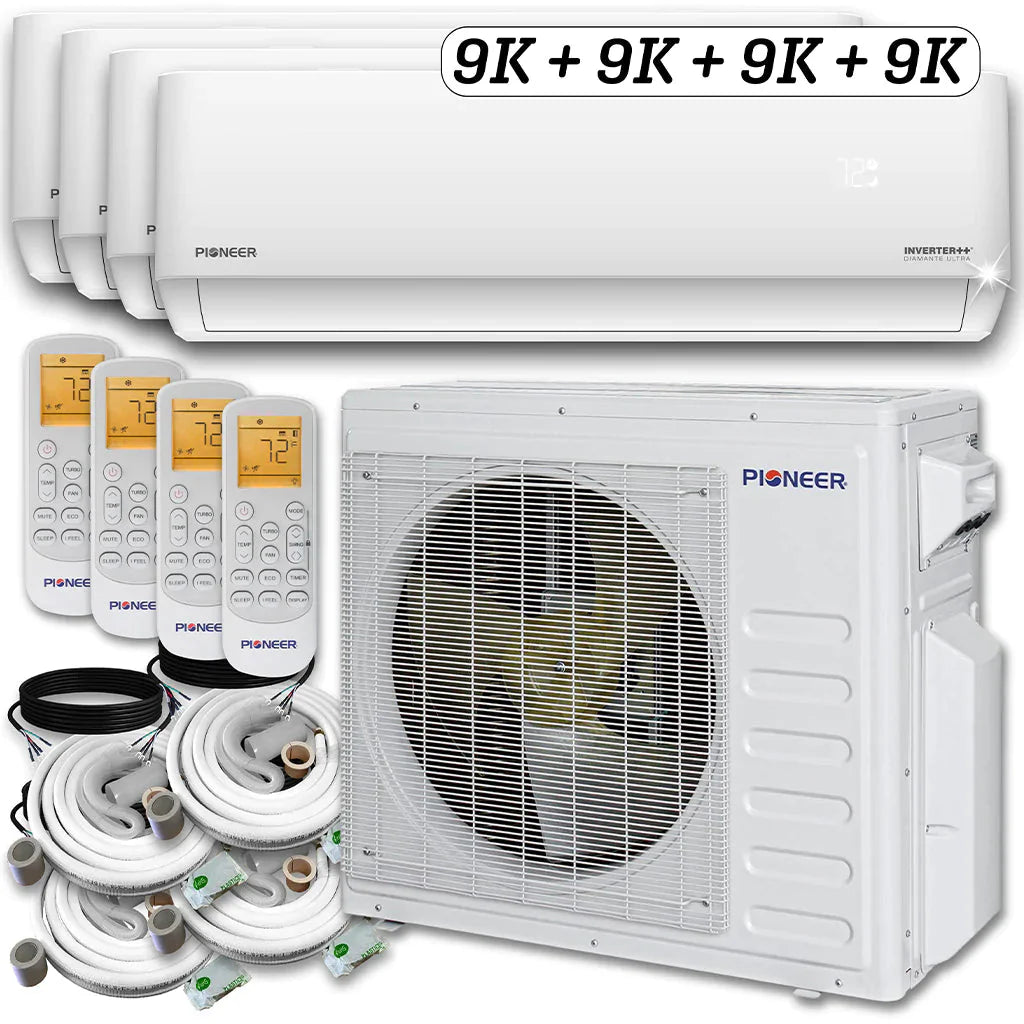 36,000 BTU 4 Zone Ductless Air Conditioner and Heat Pump U32912
